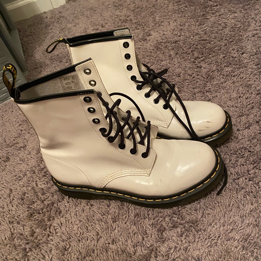 White doc martens. Good used condition
